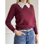Sveter s golierikom - 100% merino vlna